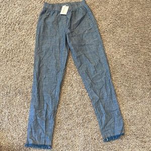 Light blue cotton pants
